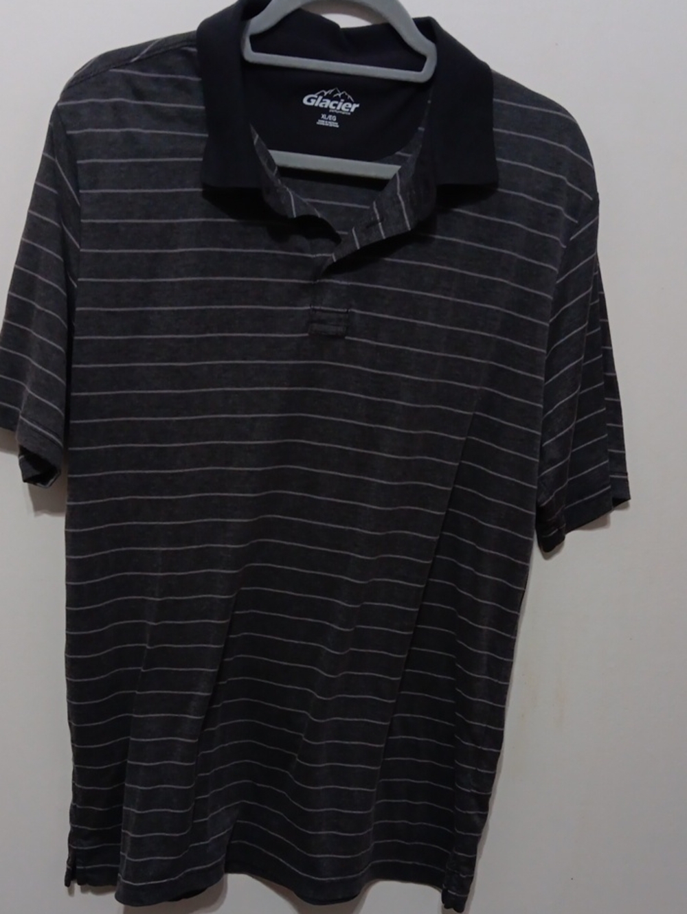 Glacier Men's Charcoal Stripe Polo